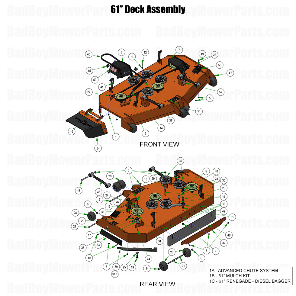 2025 Renegade - Diesel - 61" Deck Assembly